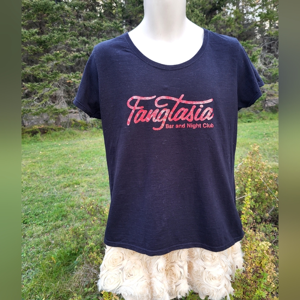 "Fangtasia" Black T-Shirt with Red Graphic